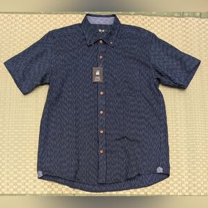 NWT WataNoSato by Kurime Texture Products 100% Cotton SS Shirt Men's Size Large